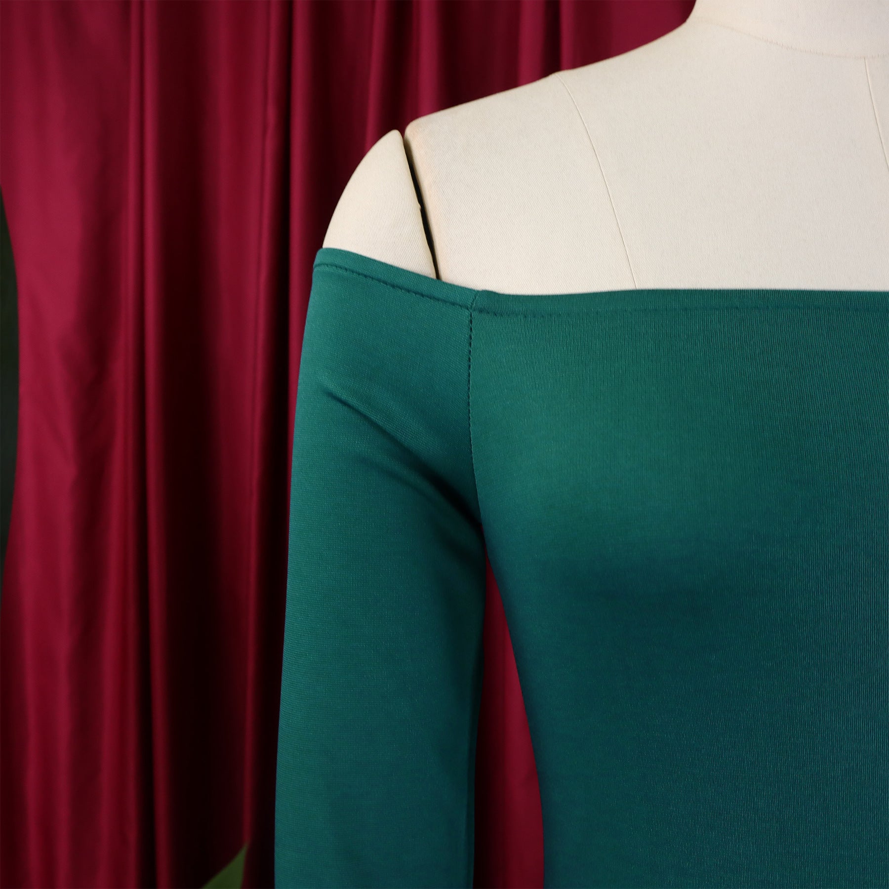 Fashionable And Elegant Off Shoulder Ruffle Sleeves Slit Formal Party Long Dress 31