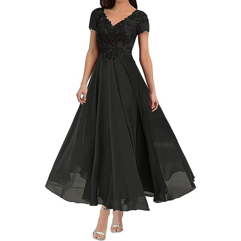 Plus Size Women V-neck Chiffon Formal Party evening dress（Processing time need 3-6 days） 4