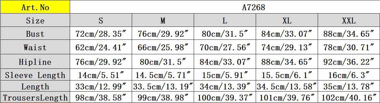 Women Sexy Short Sleeve Top+ Printed Trousers Two-piece Set 8