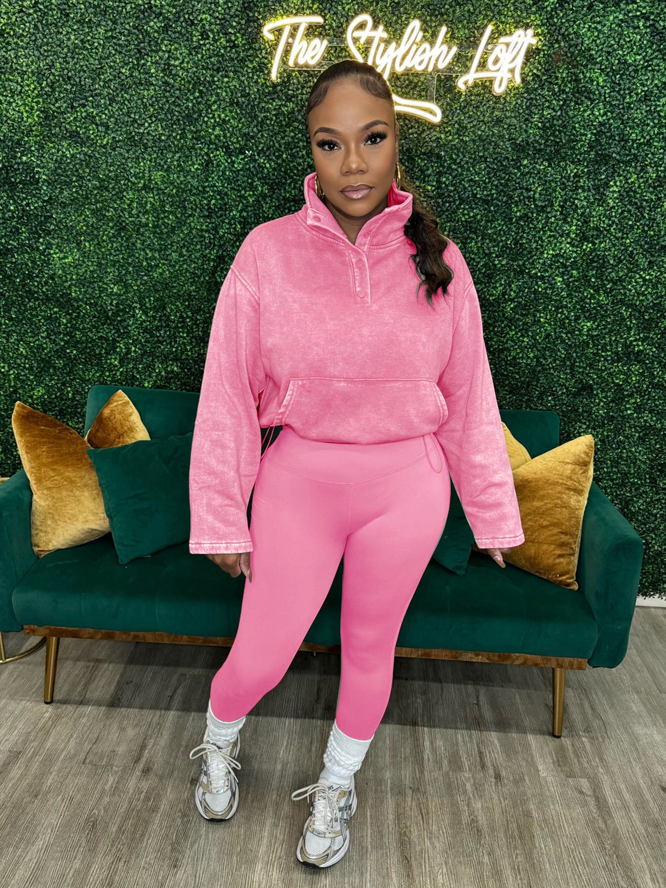 Women Sports Casual Top+Pants Two-piece Set