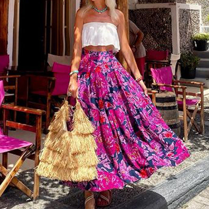 Women Printed Bohemian Skirt