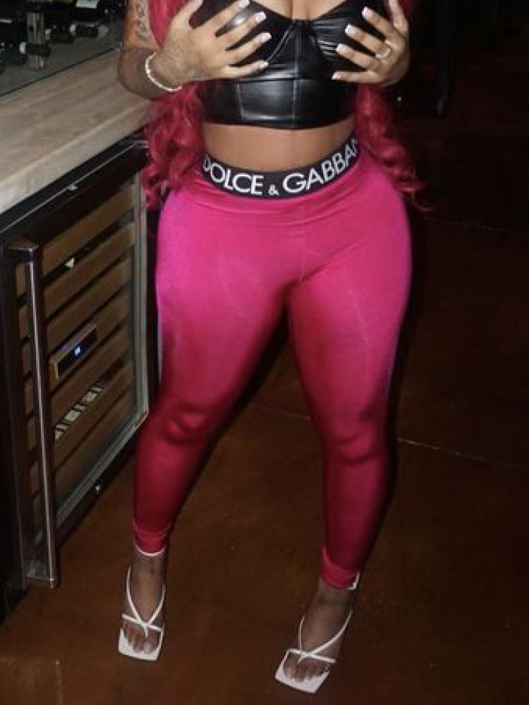 Sports Yoga Stretch Fashion Print Casual Ladies Tight Pants 7