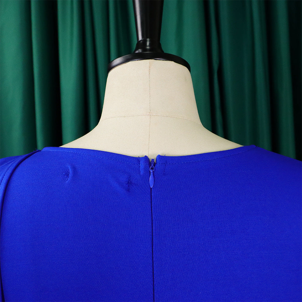 Women Solid Long Sleeve Midi Dress 29