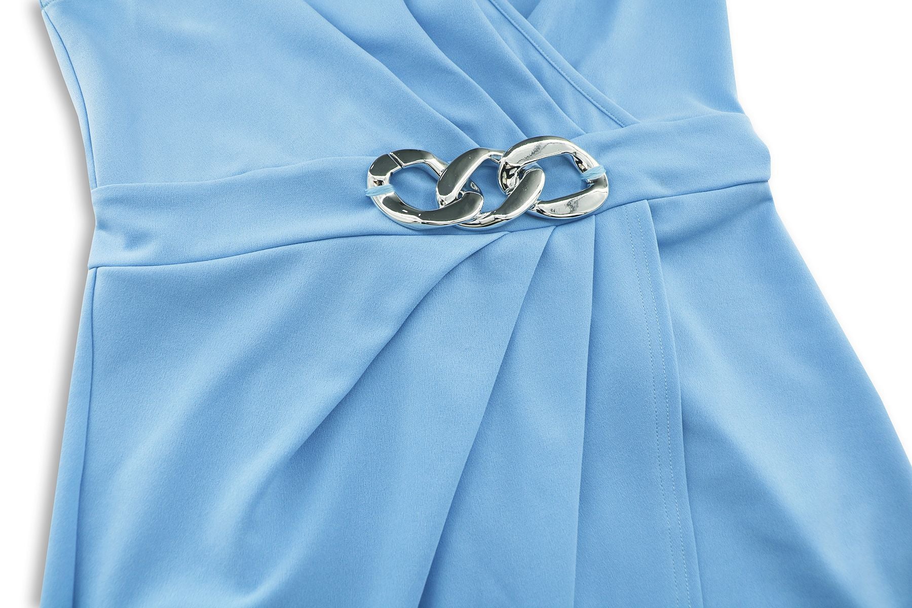 Summer Sexy And Elegant Chic V-Neck Pleated Slim Waist V-Neck Short-Sleeved Dress 11