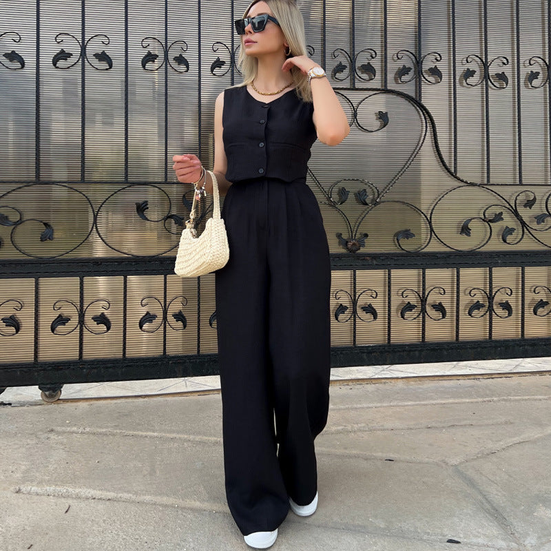 Women Summer Vest and Pants Two-piece Set 10