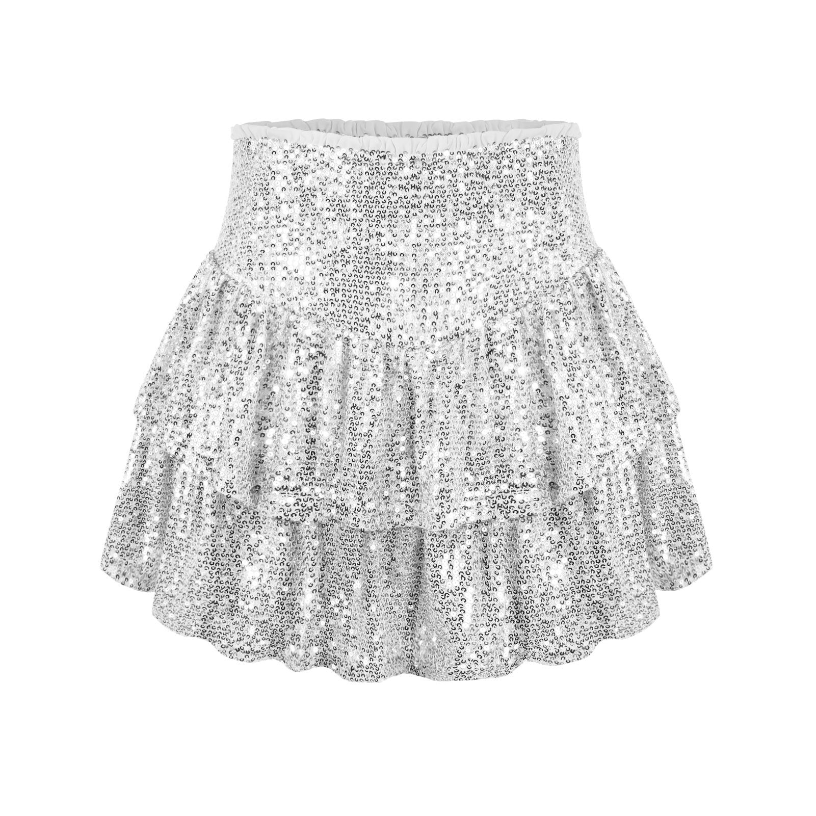 Women Fall Sexy Sequined Pleated Mini Skirt 24