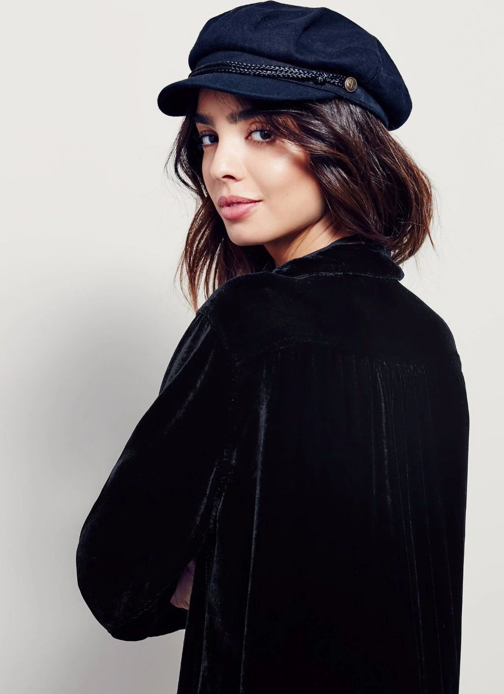 Autumn jacket women's V-neck loose long-sleeved velvet shirt dress 11