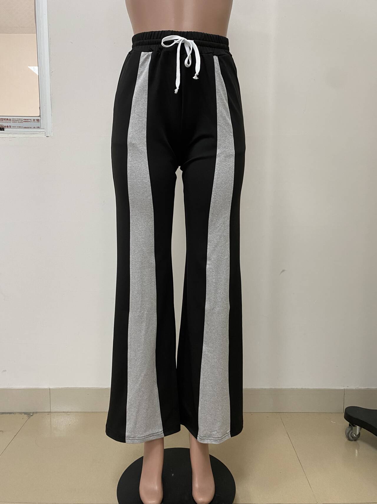 Women Casual Patchwork Loose Straight Pants 8