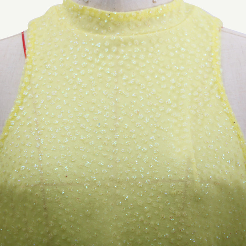 Women Sequin Sexy Slit Bodycon Formal Party Dress 12