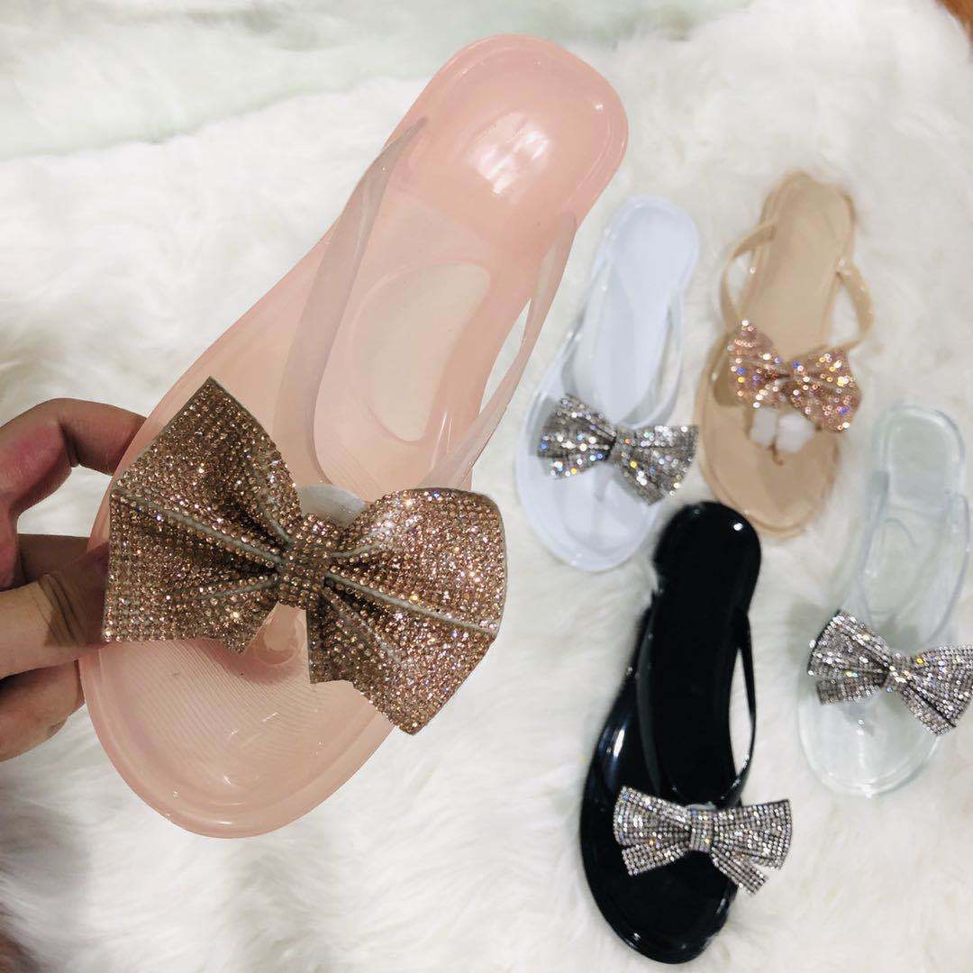 womenbow colored diamonds Slippers 10