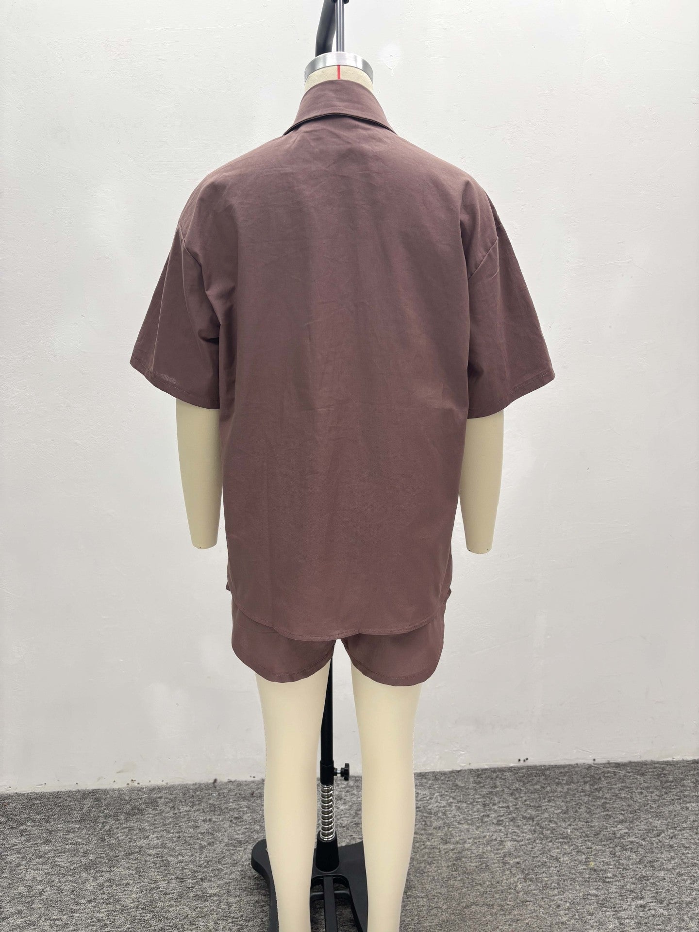 Women African Casual Short Sleeve Shirt Shorts Two-piece Set 7