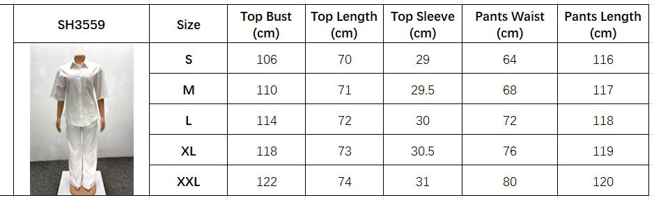 Women's Casual Long-Sleeve Shirt and Trousers Two-Piece Set 10