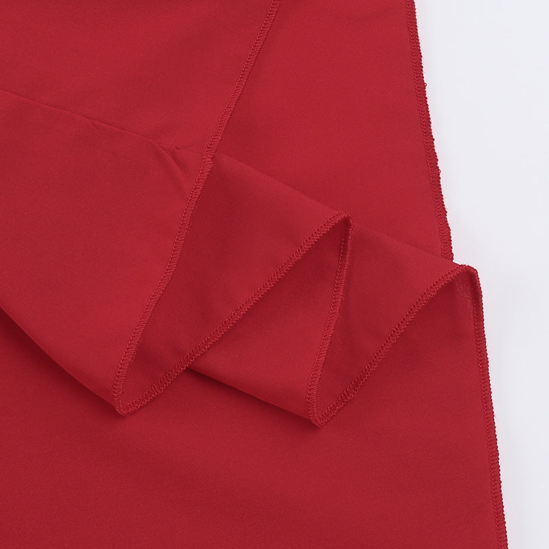 Spring Sexy Open Waist Hollow Halter Neck Long Dress 19