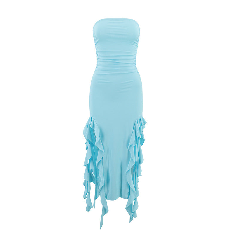 Summer strapless jellyfish sashes sexy dress women's clothing 22