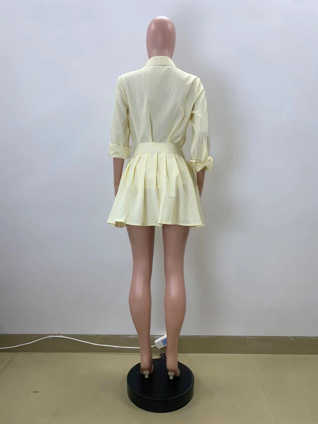 Autumn Fashion Women's Casual Comfortable Shirt Skirt Two Piece Set 8