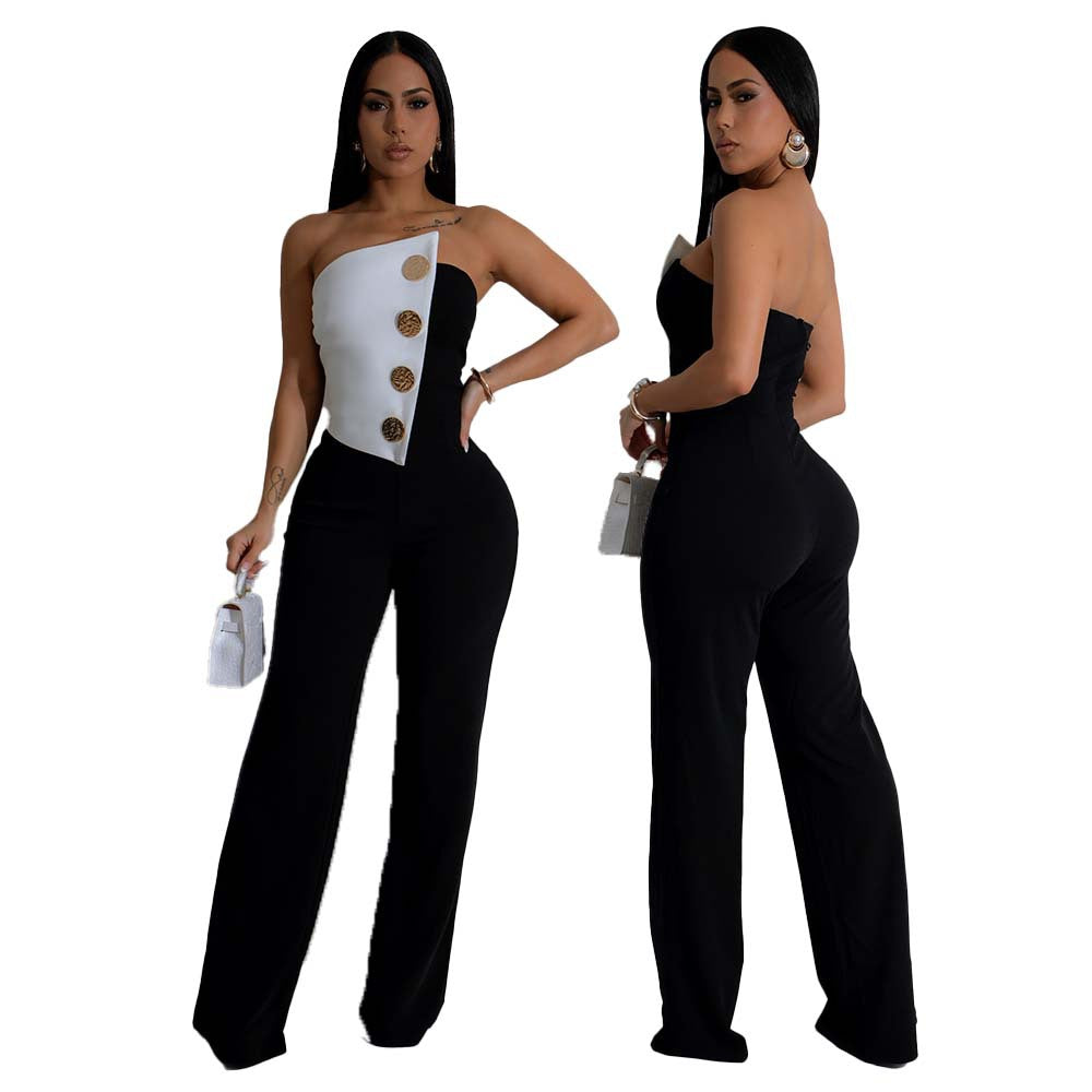 Women Party Button Jumpsuit 6