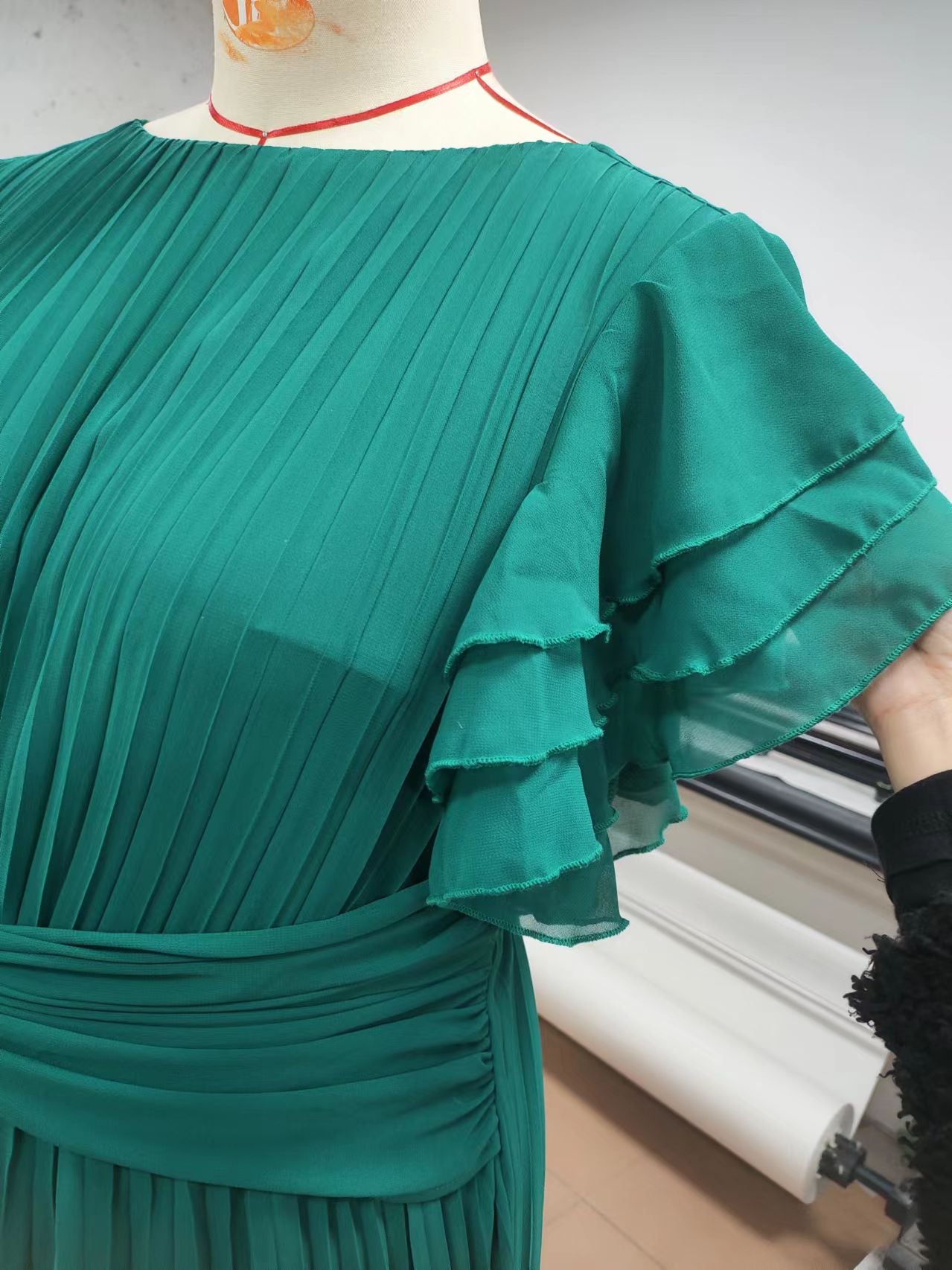 Women Solid Elegant Round Neck Maxi Dress 17