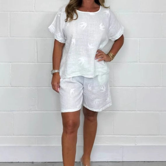 Spring/Summer Women's Casual Fashion Print Pajamas Set 10