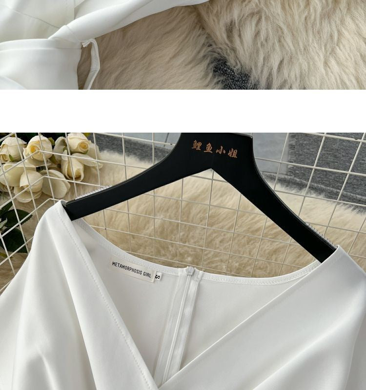 Summer Bow Tie Slim Waist Chic Formal Party Dress 11