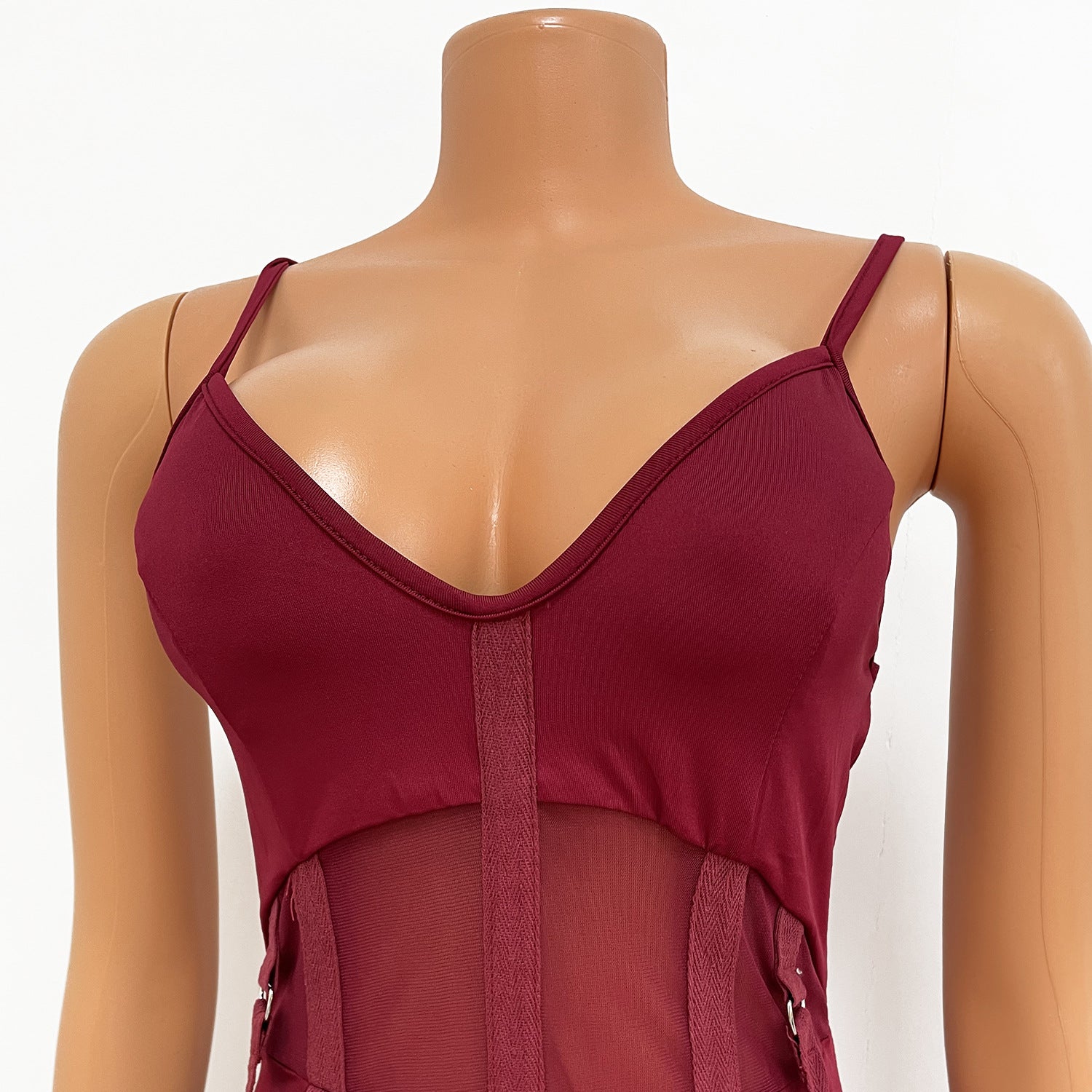 Women Mesh See-Through Sexy Suspender Jumpsuit 30