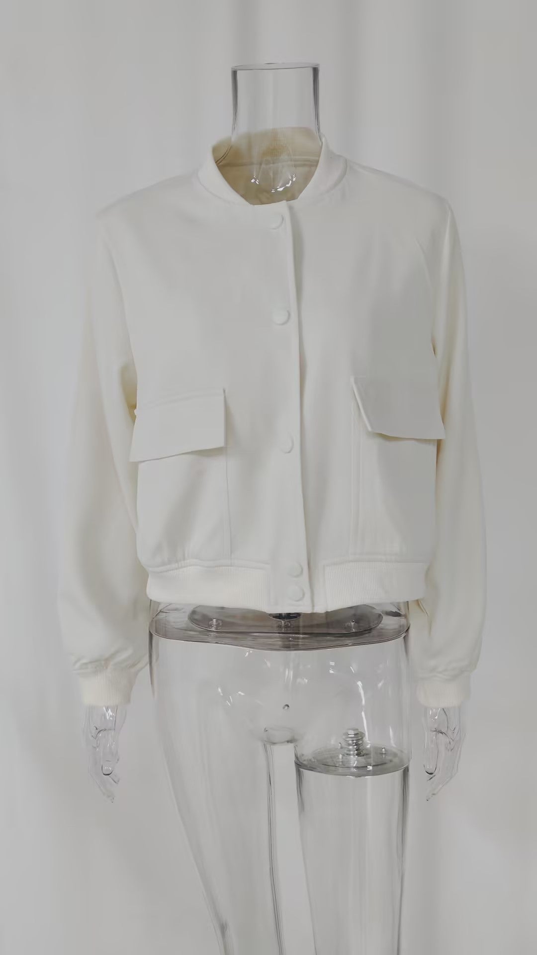 Women Fall Single Breasted Solid Jacket 20