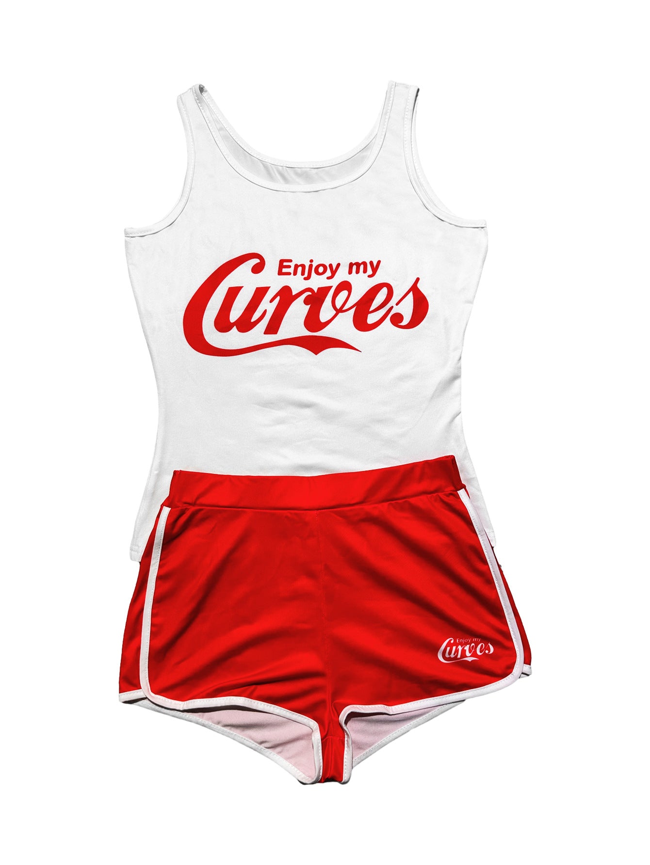 Women's clothing sexy tight fitting print vest shorts two-piece set 18