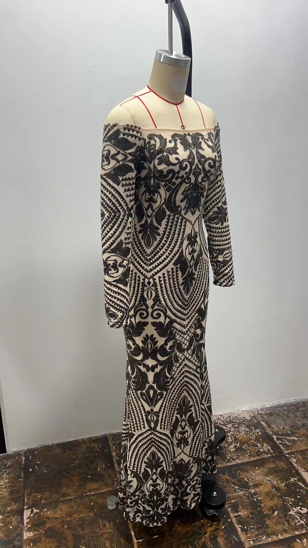 Summer Chic Sequin Sexy Off Shoulder Ormal Party Evening Dress Long Gown 12