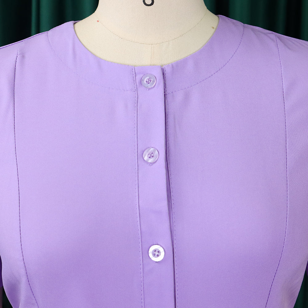 Women Summer Short Sleeve Belted Dress 21