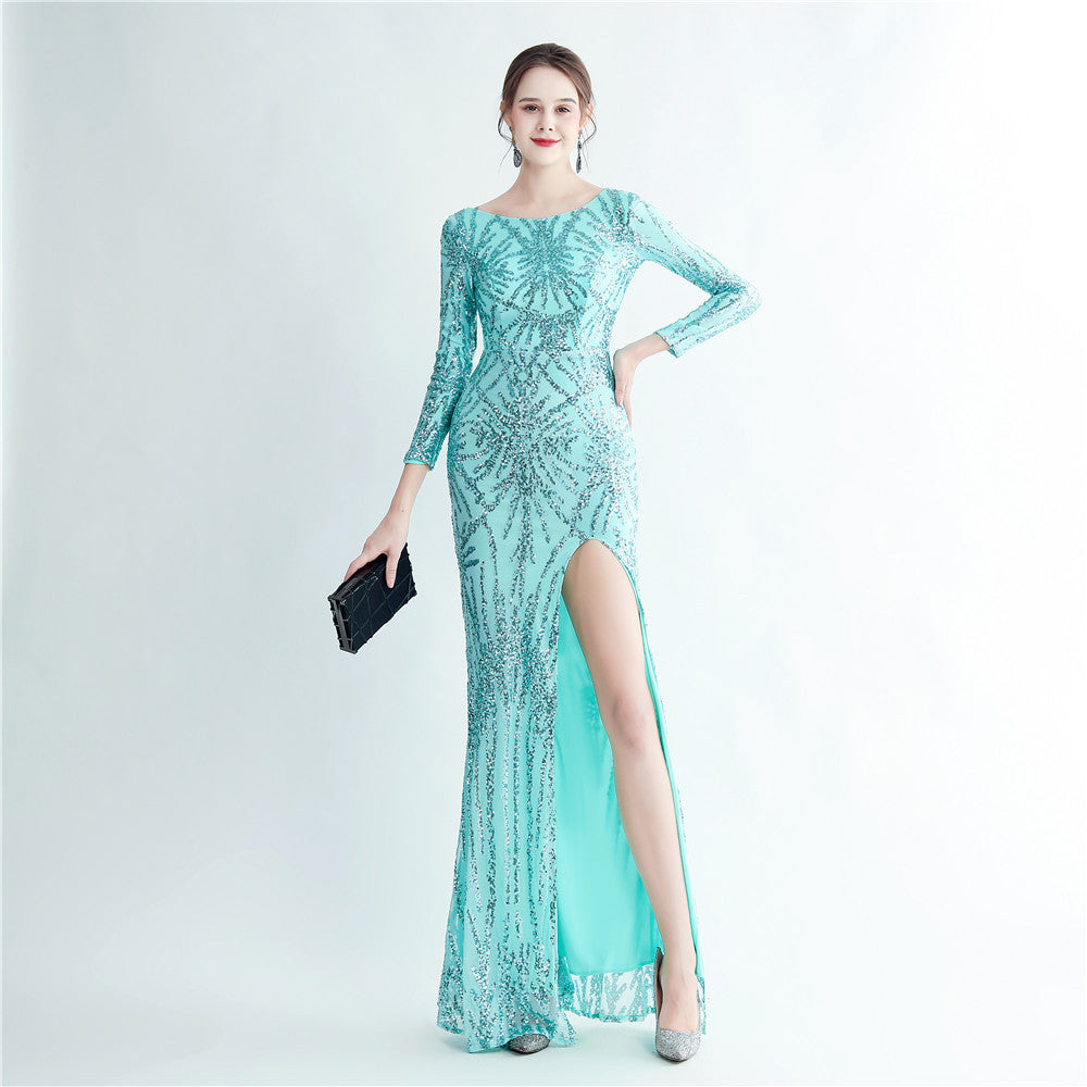 Plus Size Women Sequined Formal Party Maxi Evening Dress 21