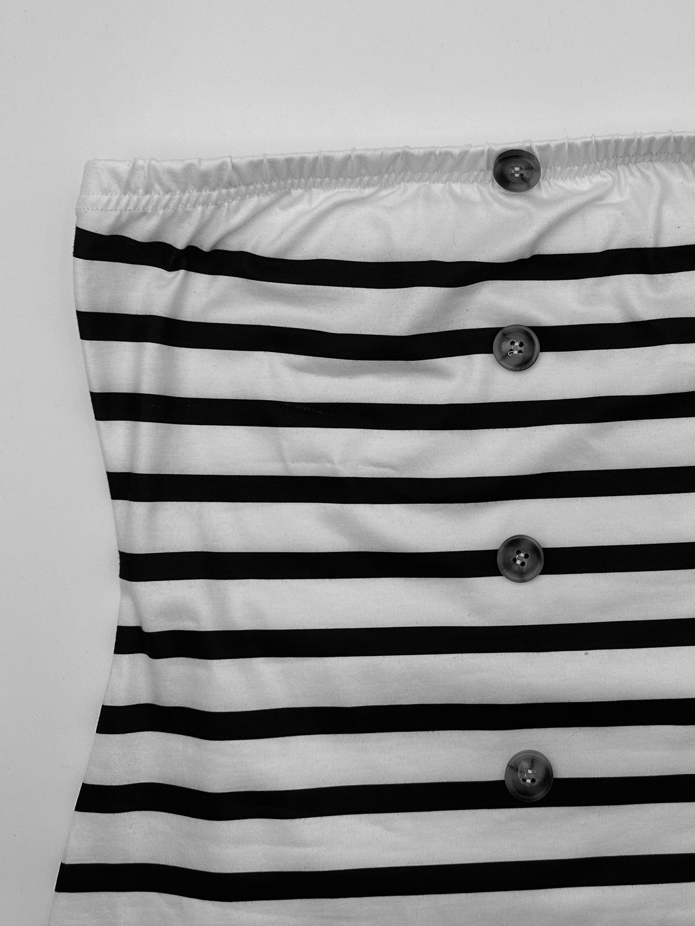 Strapless striped slim long dress 5