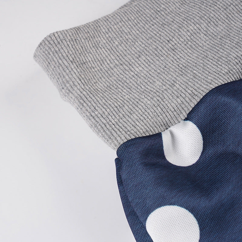 Women American-Style Casual Polka Dot Print Contrast Lace-Up Pants 16