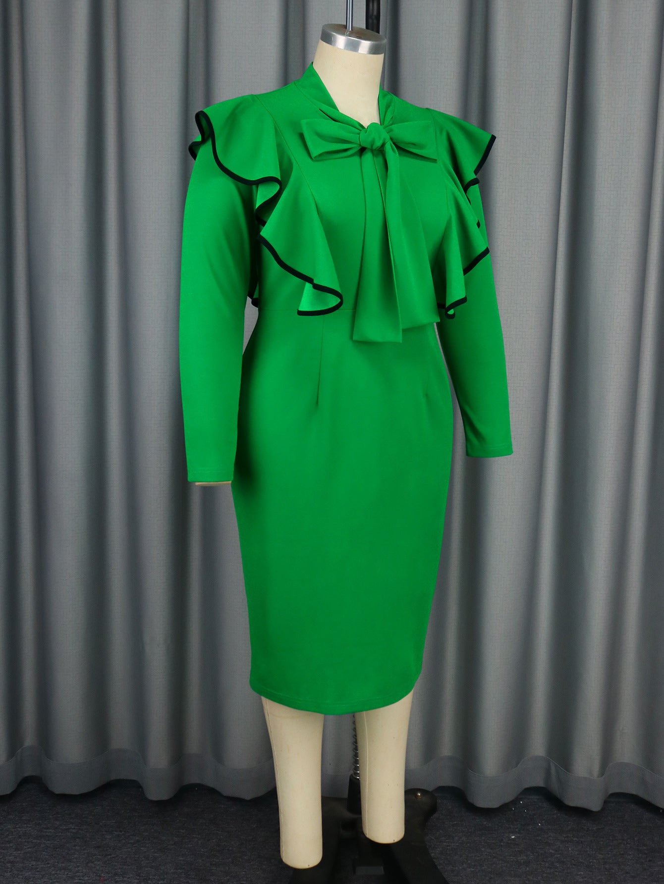 Women Lace Party Ruffle Bodycon Dress 6