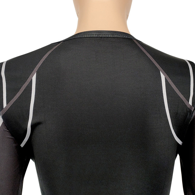 Women's Autumn Fashion Casual Sports Slim Long Sleeve Two Piece Pants Set 9