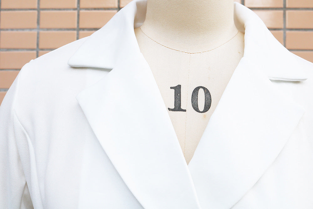 Autumn And Winter Slim Long Sleeve Career Dress Double Breasted Slim Waist Chic Blazer Dress For Women 14