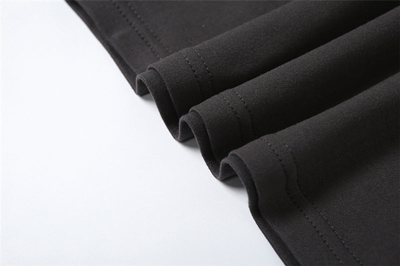 Women Round Neck Embroidered Short Sleeve T-Shirt And Tassel Pant Two Piece Set 12