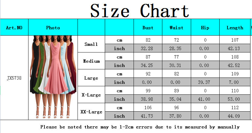 Women Solid U Neck Bell Bottom Dress 13