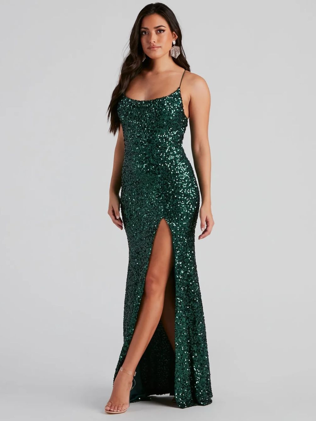 Summer Strap Beaded Evening Sequin Dress Chic Elegant Slim Long Formal Party Dress 6