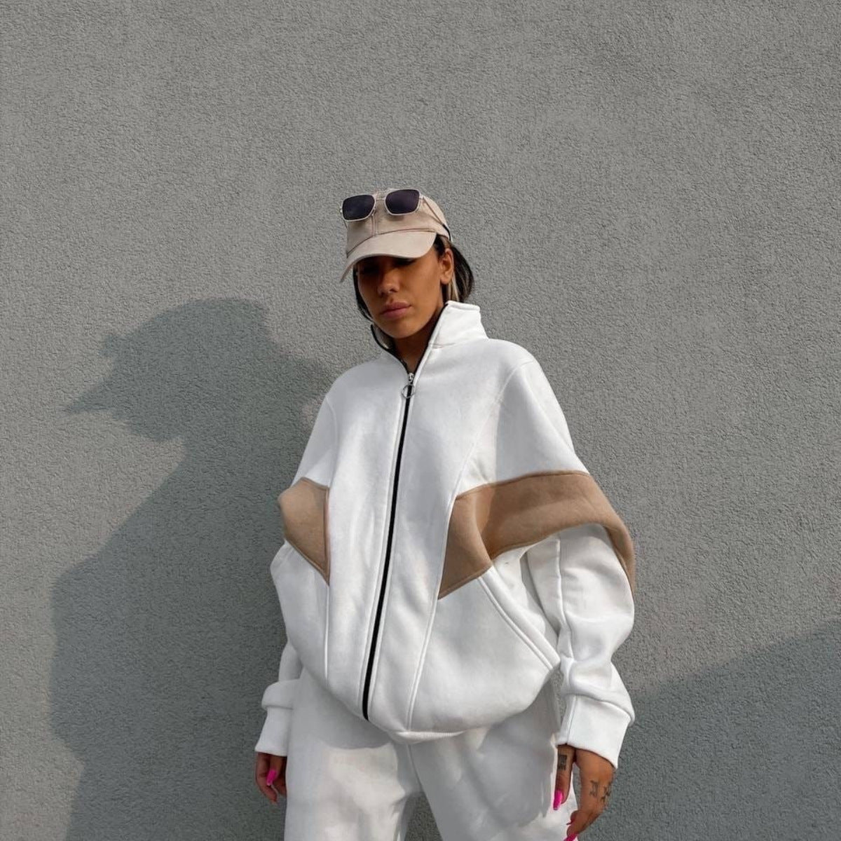 Women long-sleeved Casual Top and Pants sports two-piece suit