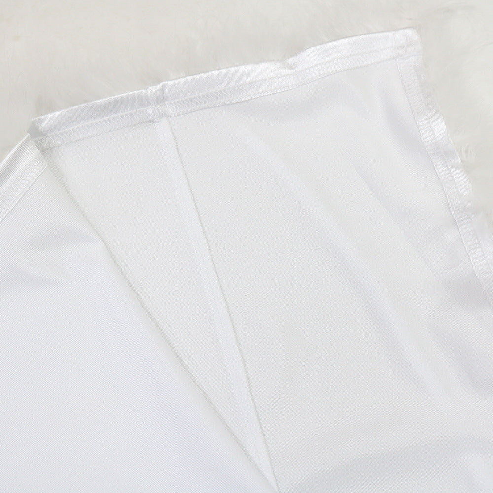 Women summer sexy backless feather lace dress 14