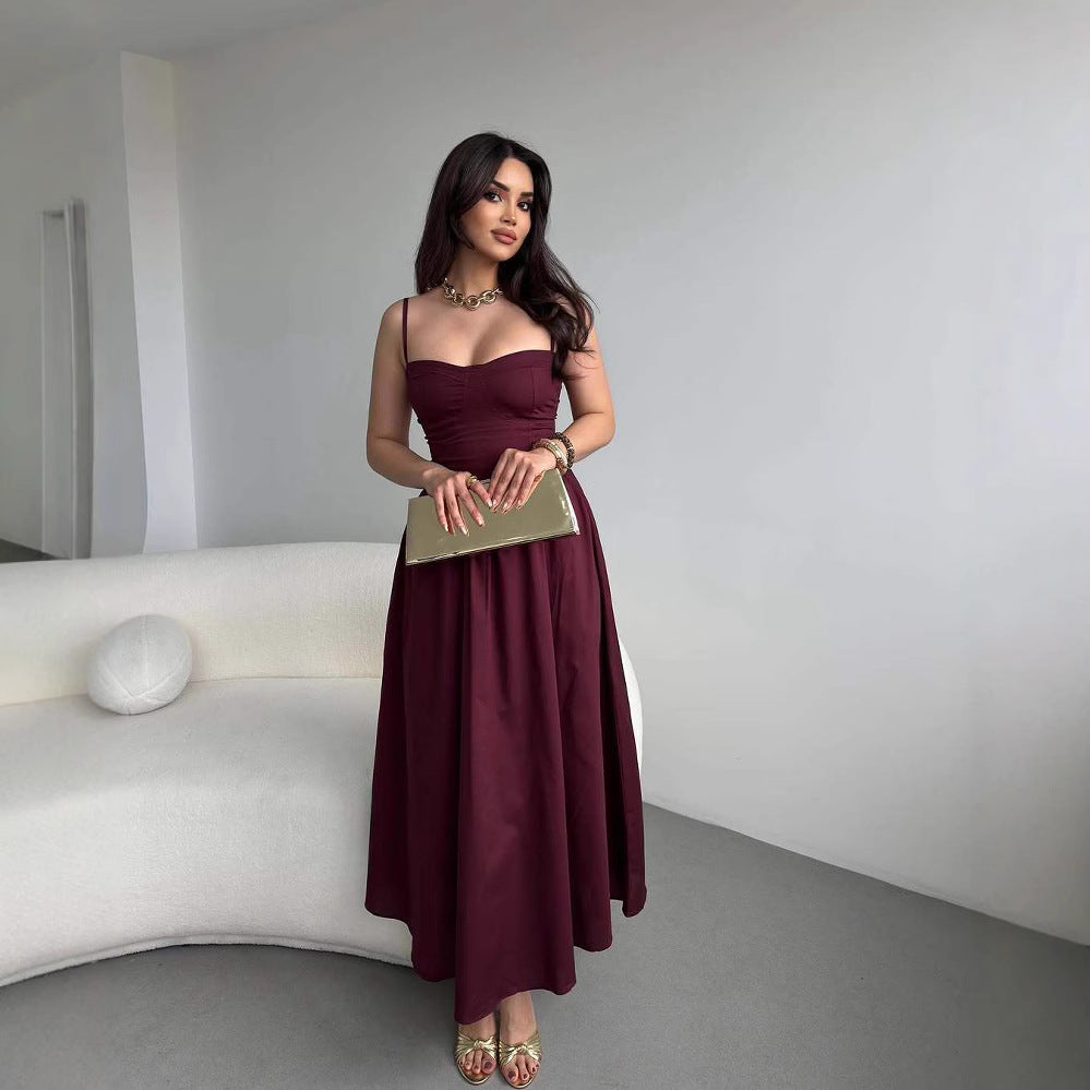 Women Summer Strapless French Sexy Dress 9