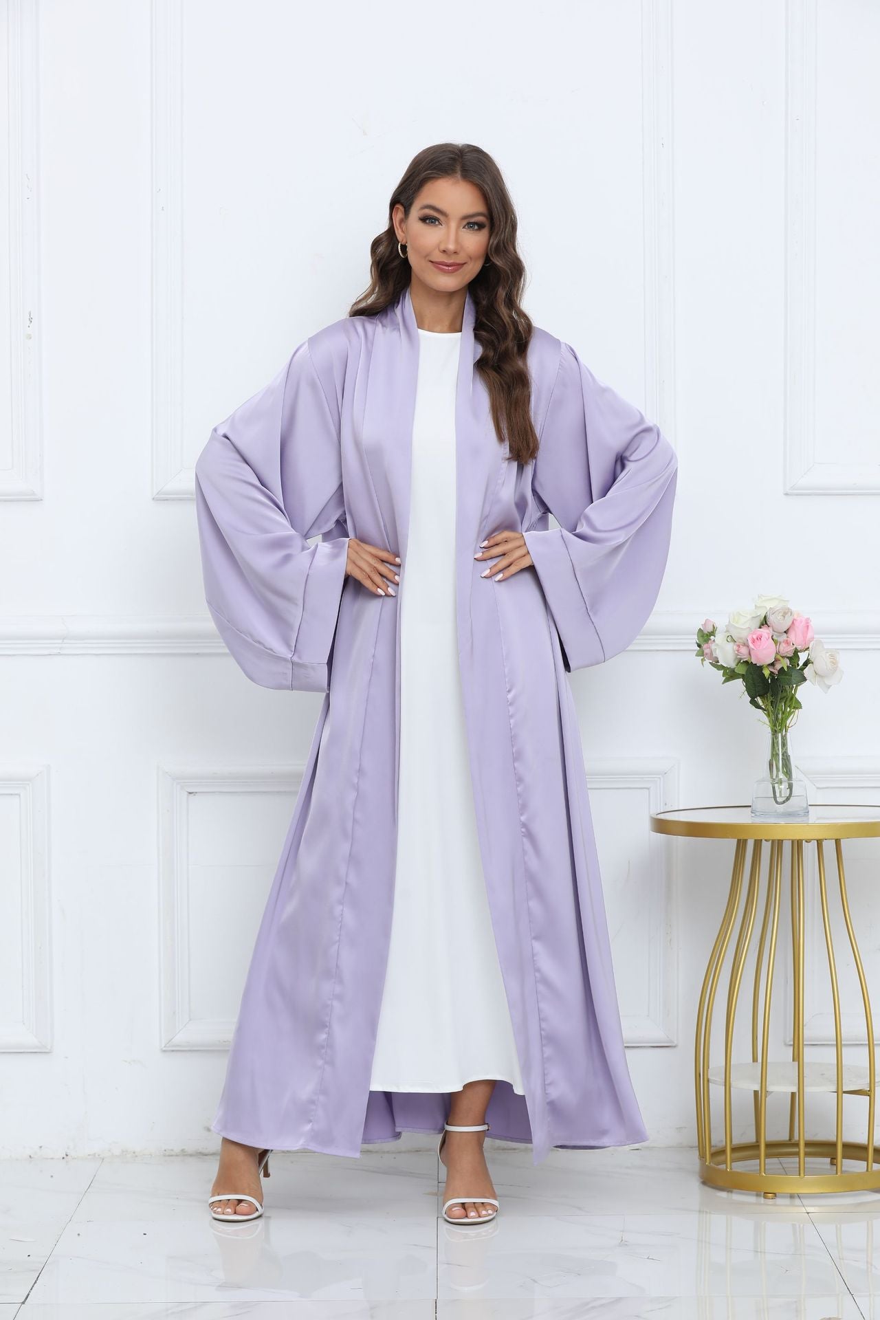 Solid Color Elegant Robe Cardigan 7