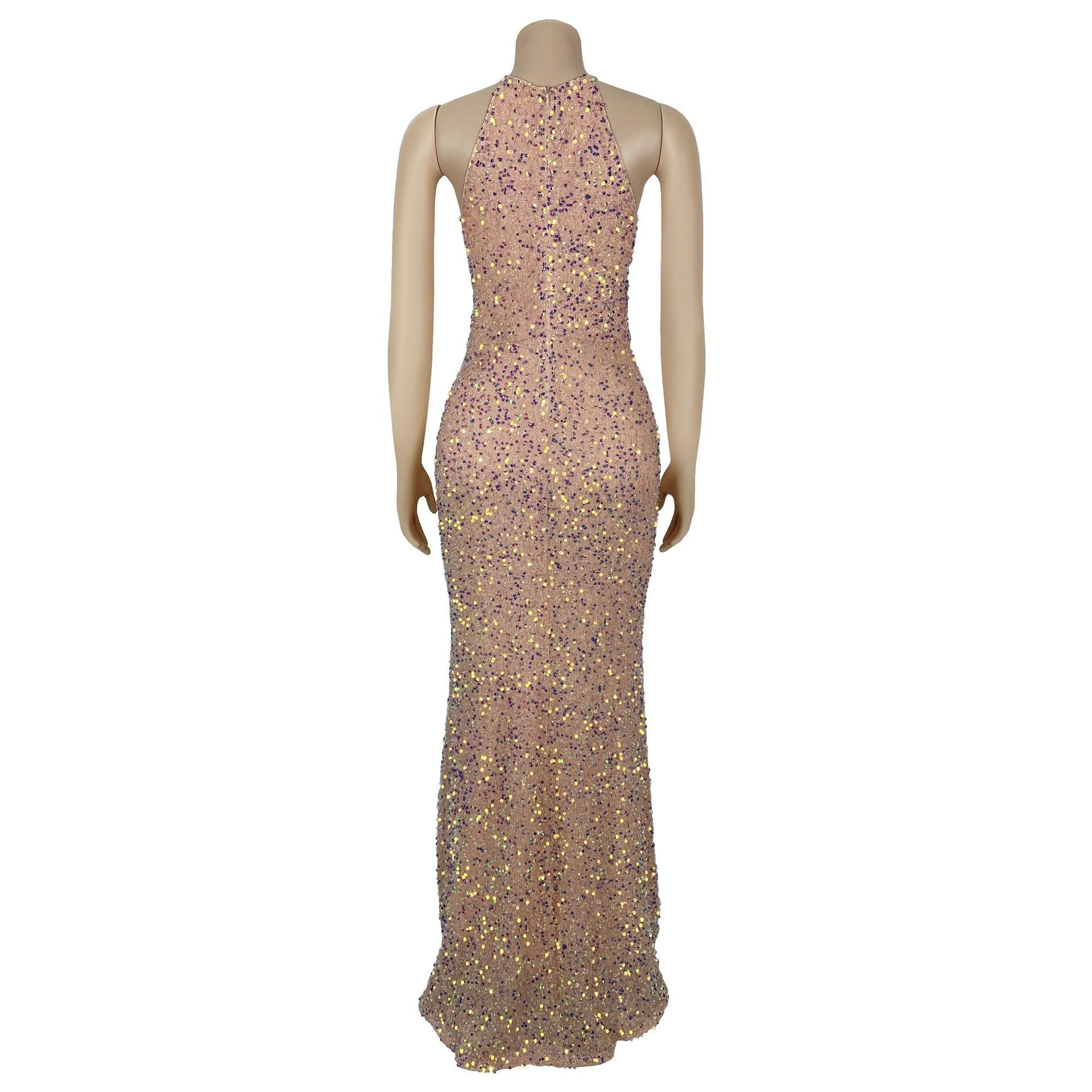 Women's Chic Sexy Sequined Split Fashionable Dress 6