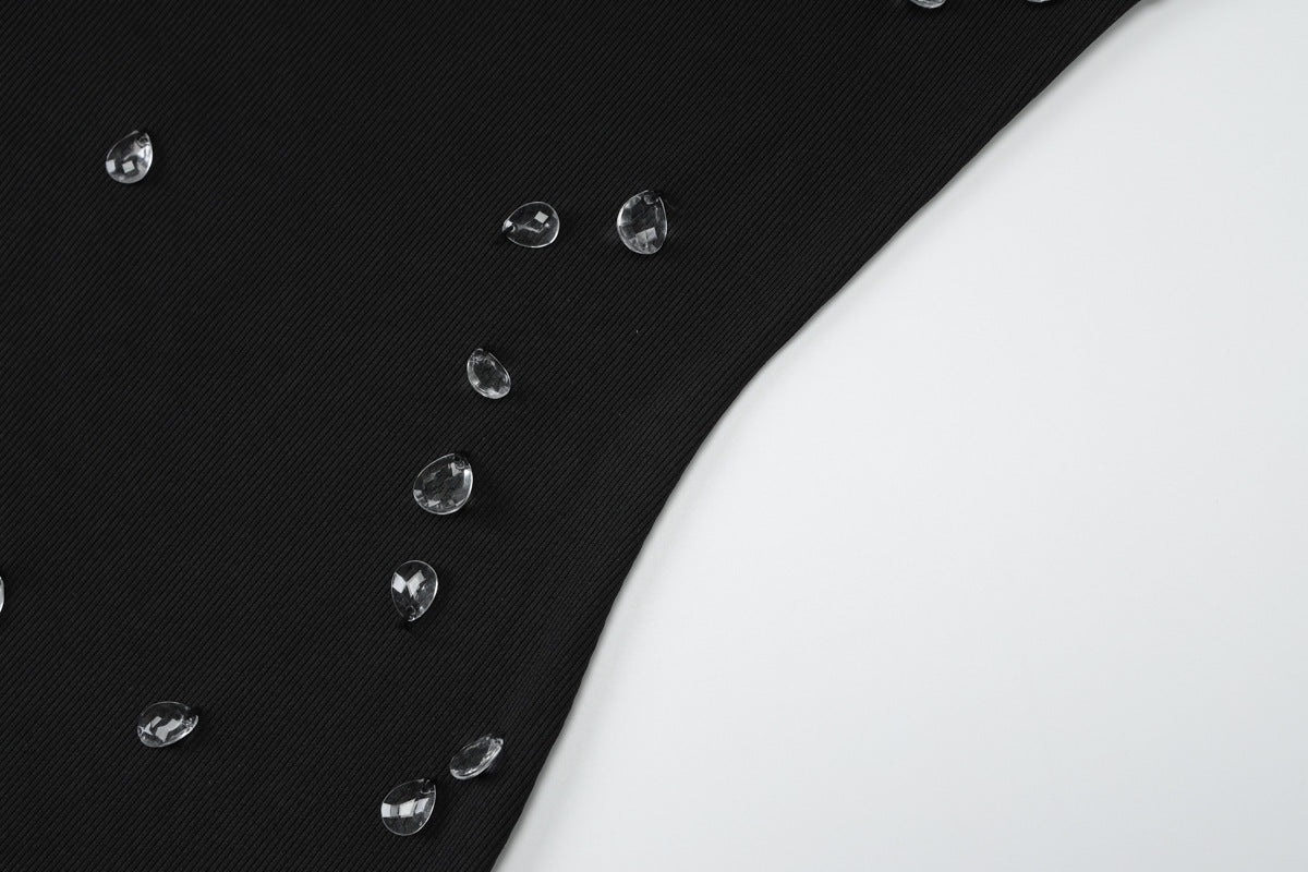 Women's summer fashion Style slim Slim Fit Beaded Sleeveless Bodycon Dress 22