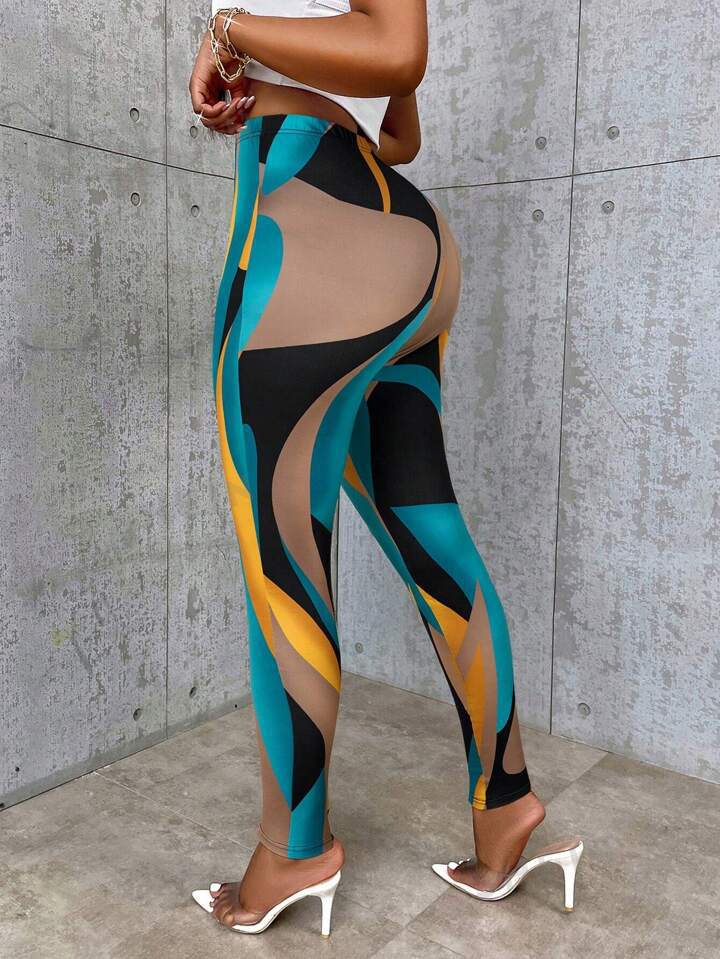 Women Basic Print Pants 3