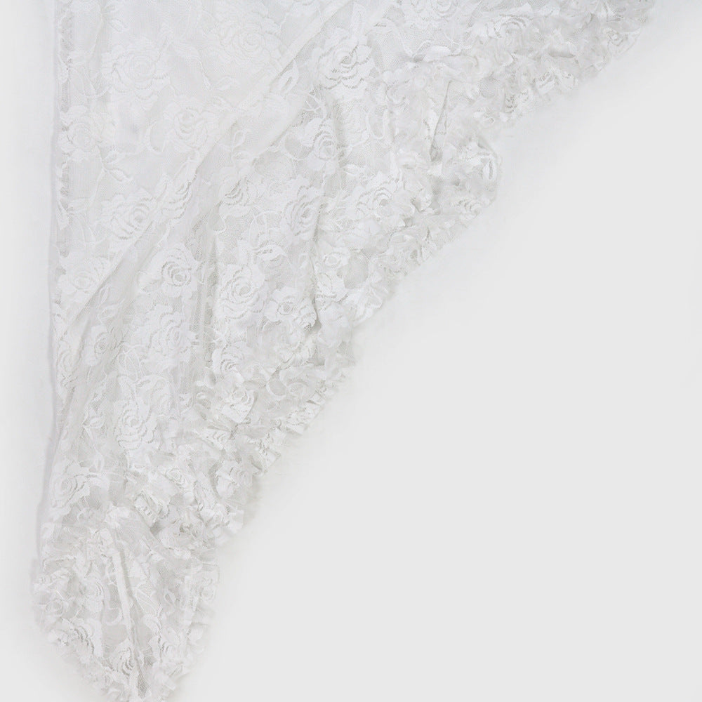 Strapless irregular solid color long dress for women 23