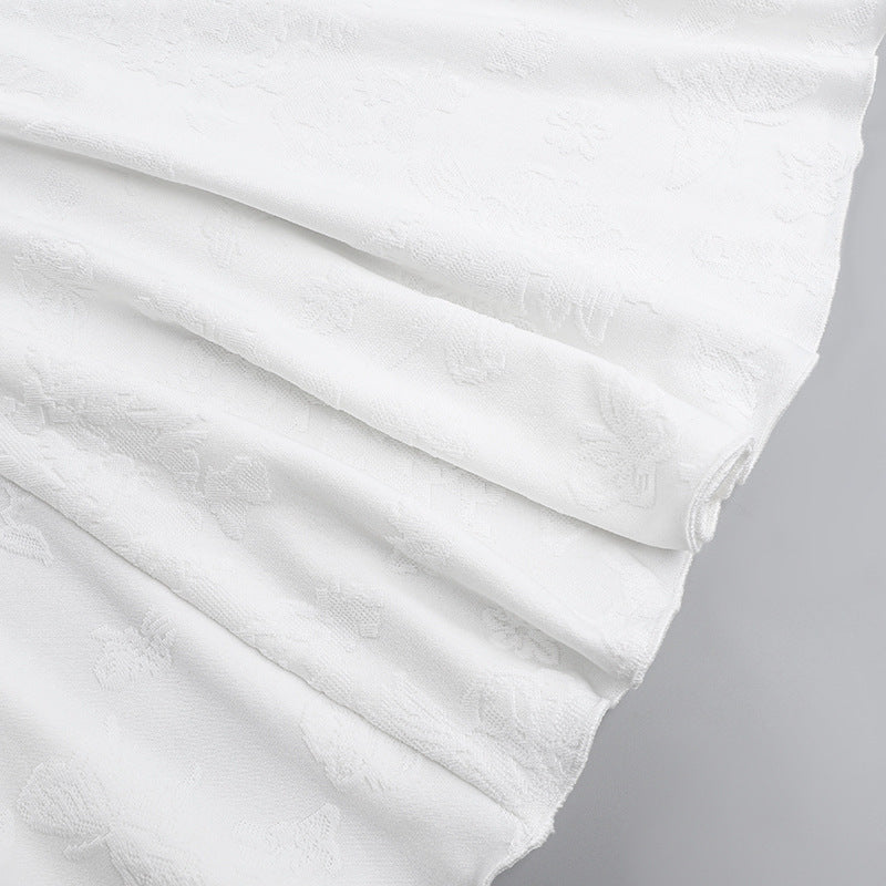 Summer Sexy Fashionable Jacquard Strap Low Back Mermaid Long Dress 12