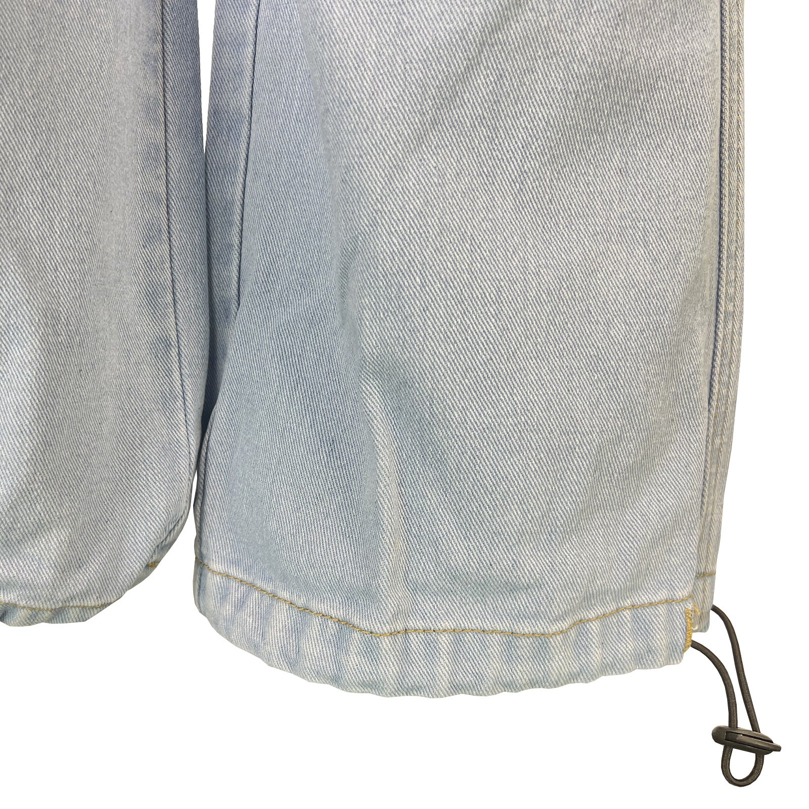 Women Snap Buckle Loose-Cut Denim Pants 18