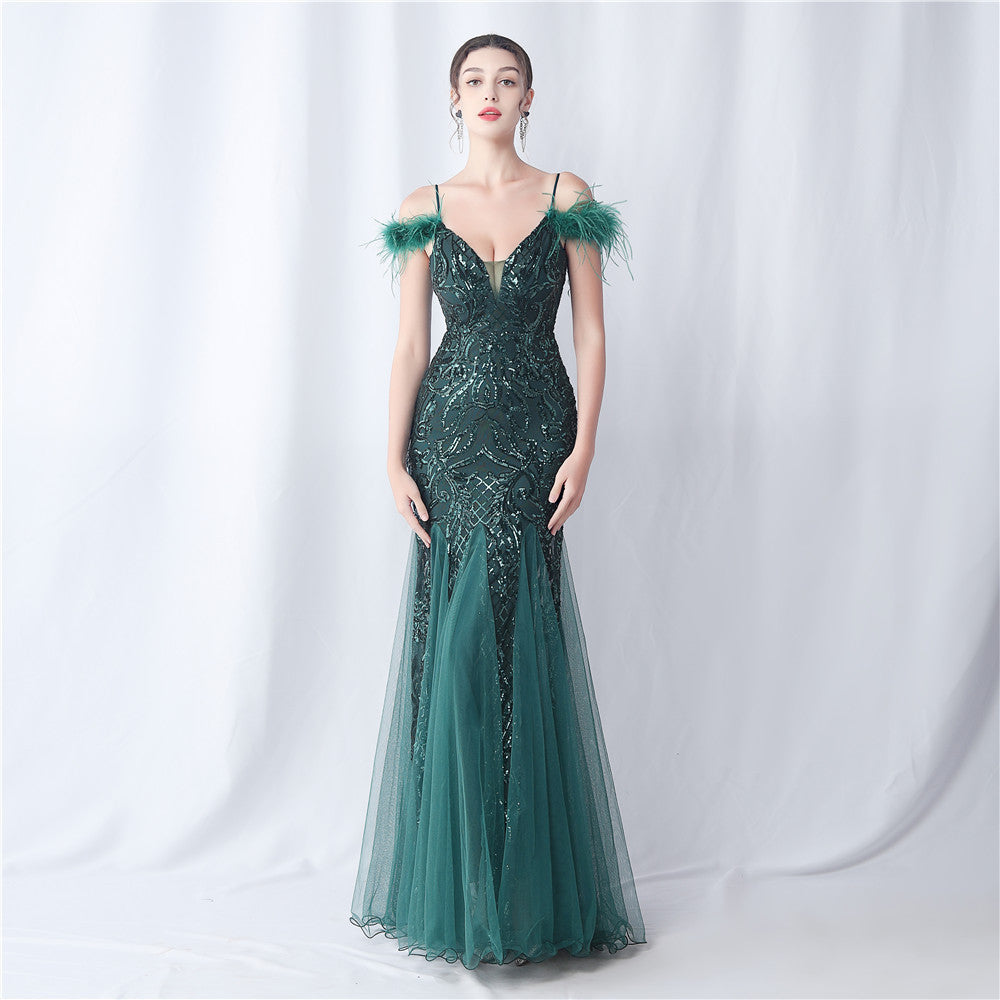 Plus Size Women Formal Party Fishtail Evening Dress 12