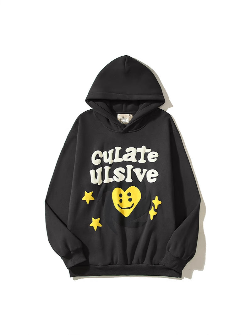 Autumn Trendy Print Fashion Casual High Street Men And Women Loose Hooded Hoodies 3