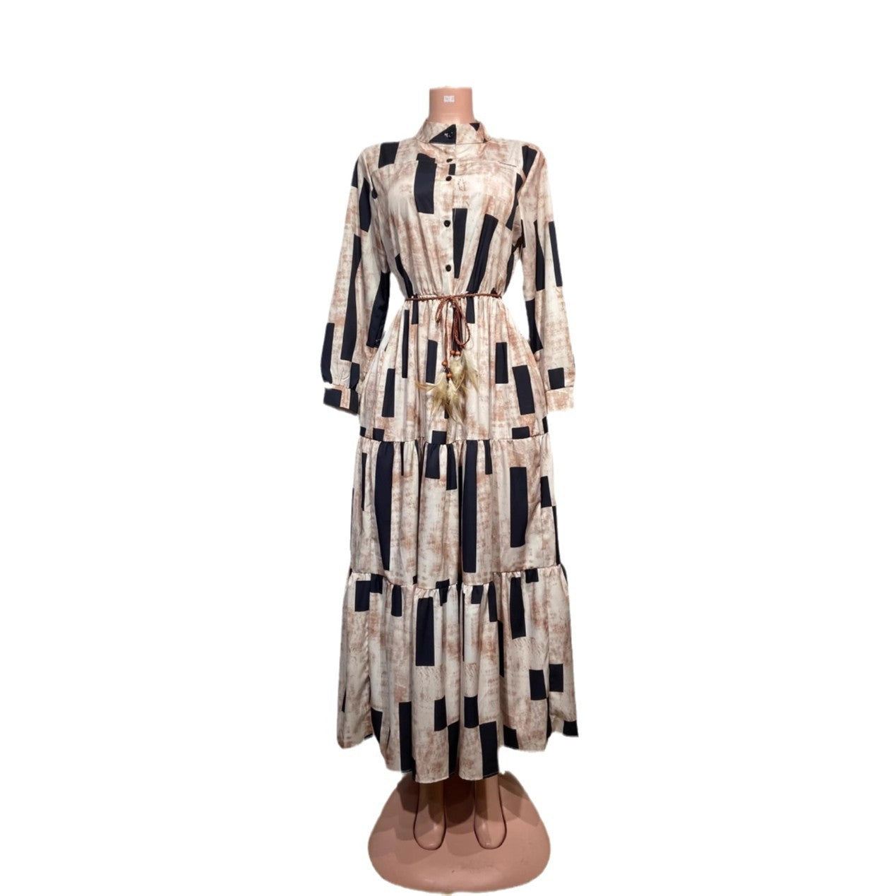 Plus Size Women Patchwork Maxi dress 3